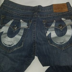 TRUE RELIGION Slim Joey Painted Jeans